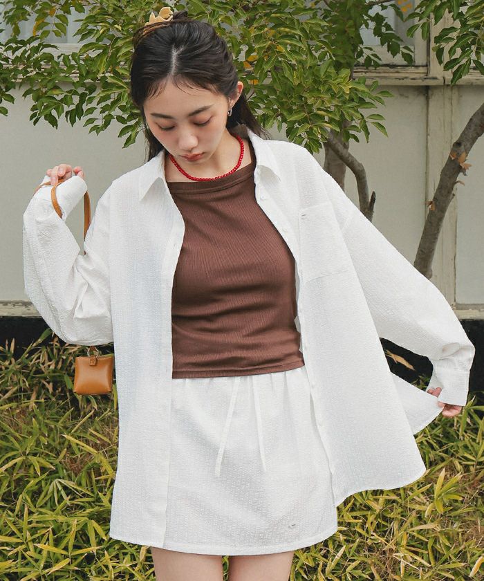 サッカーチェックシャツスカートセット【miette ミエット】 | titivate