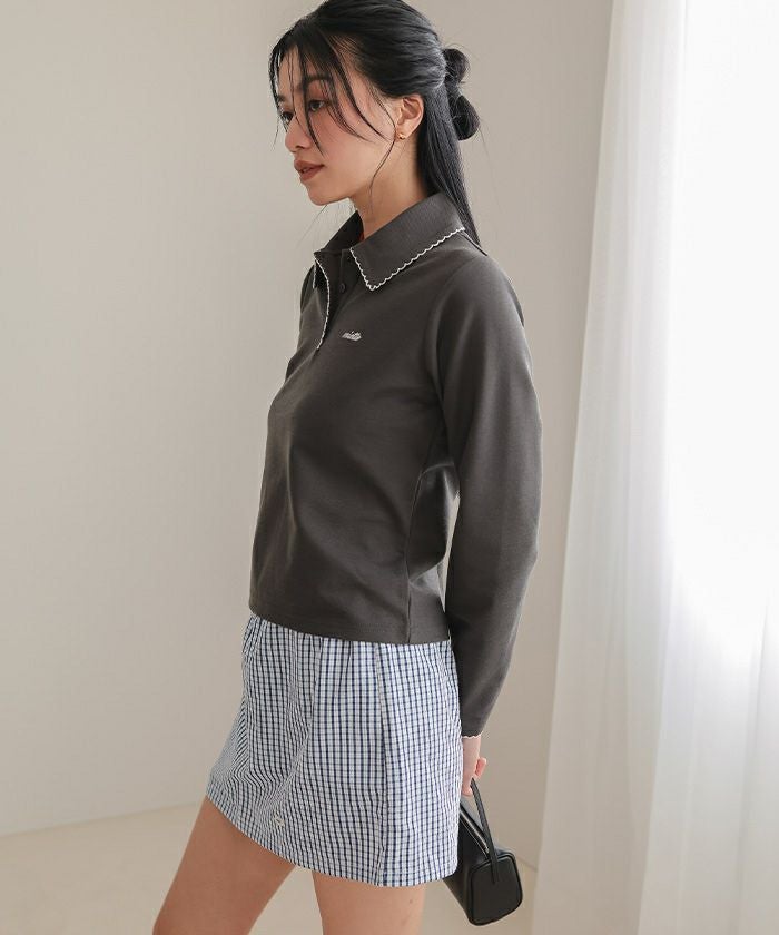 サッカーチェックシャツスカートセット【miette ミエット】 | titivate