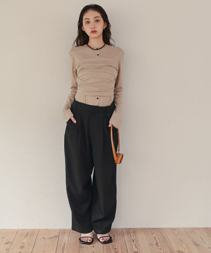ローライズスラックスパンツ【miette ミエット】 | titivate