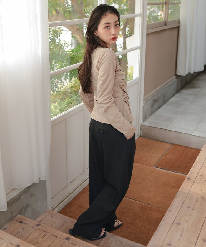 ローライズスラックスパンツ【miette ミエット】 | titivate