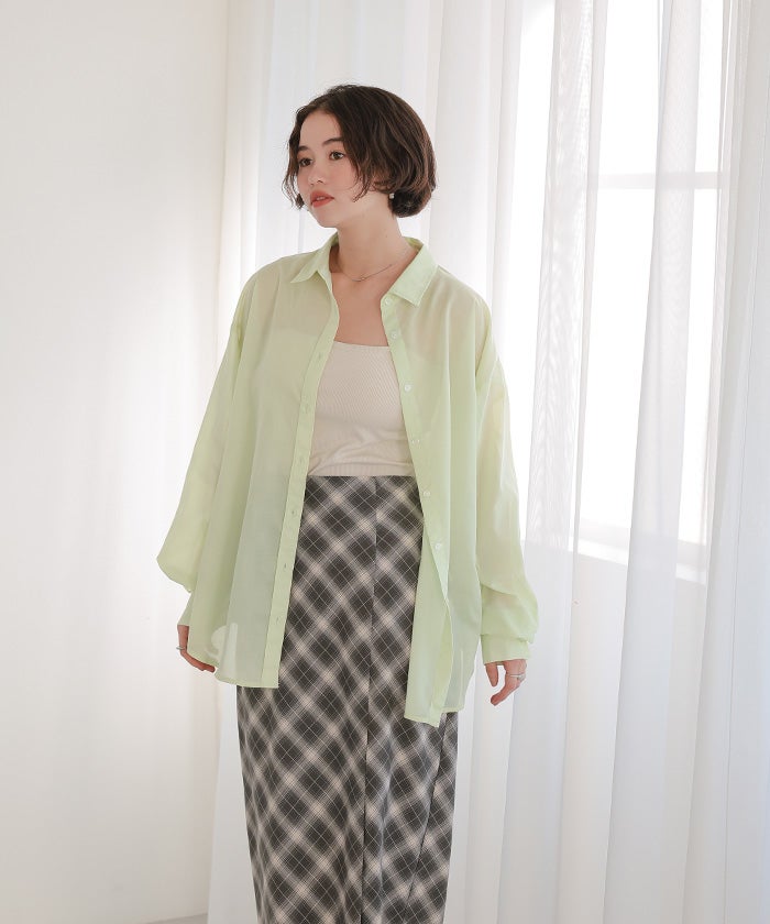 新品 R13 ピンク&ベージュ リラックス ワークシャツ シアーカラーシャツ | titivate