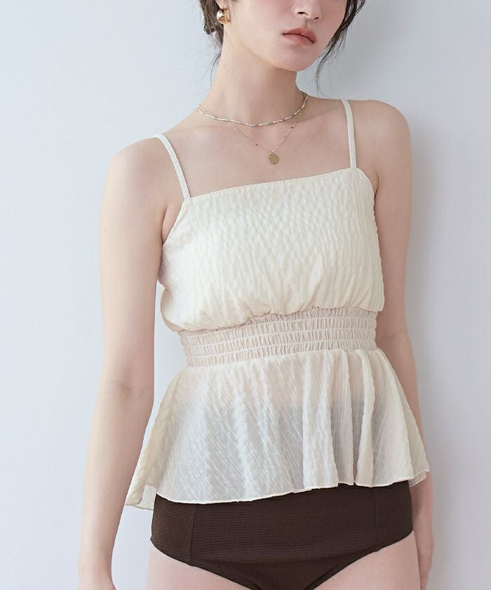 To the sea  シャーリングビキニ 2点SET]ボーダーシャーリングビキニ 水着【dazzy beach[品番
