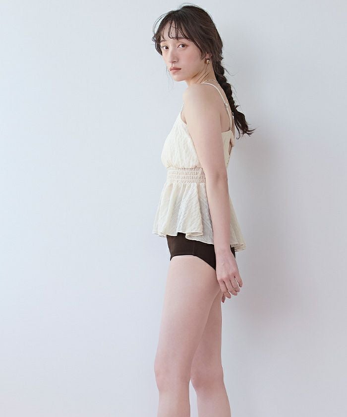 3点セット/ライトシャーリングトップス付ビキニ/水着【SEADRESS