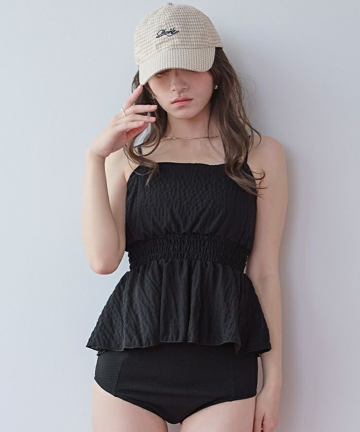 To the sea  シャーリングビキニ 2点SET]ボーダーシャーリングビキニ 水着【dazzy beach[品番