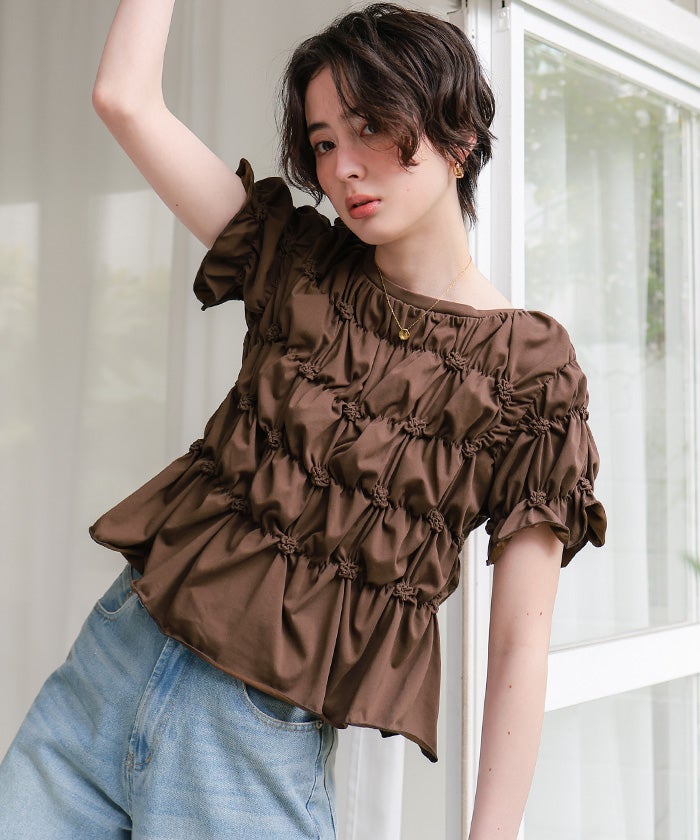 ティー⭐︎ ポコポコシャーリング半袖Tシャツ【メール便可／100】 | titivate