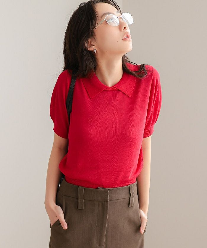 Miette. ページ 襟付き半袖ニット【miette ミエット】【メール便可／100】 | titivate
