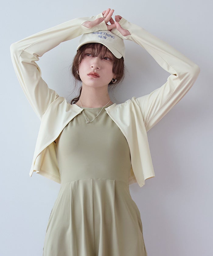 3点セット/前開きトップス付オールインワン/ラッシュガード【SEADRESS