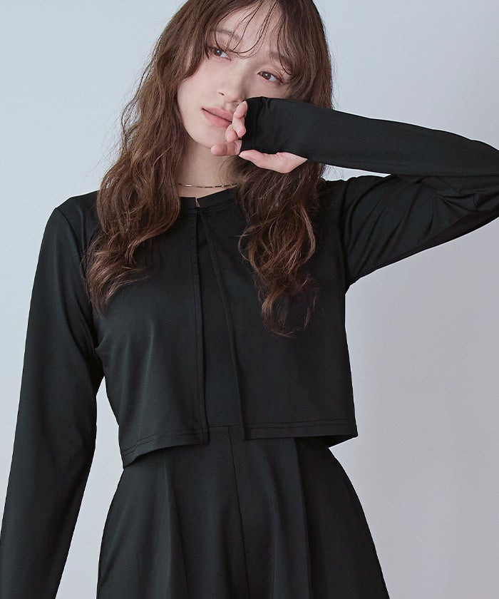 3点セット/前開きトップス付オールインワン/ラッシュガード【SEADRESS