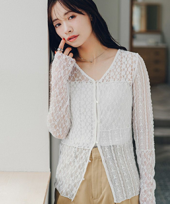 【既製レース】　TUUVA LACE(トゥーヴァレース)　アイボリー 2枚入 既製セットTUUVA(トゥーヴァ)×TUUVA LACE(トゥーヴァレース) ＜4枚入