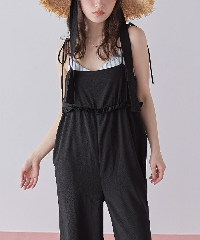 新品❤︎unminou❤︎ミニ丈オールインワン ミニフリルキャミソールオールインワン【SEADRESS シードレス】 | titivate