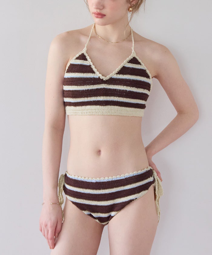 マルチボーダークロシェビキニ/水着【SEADRESS シードレス】【メール便