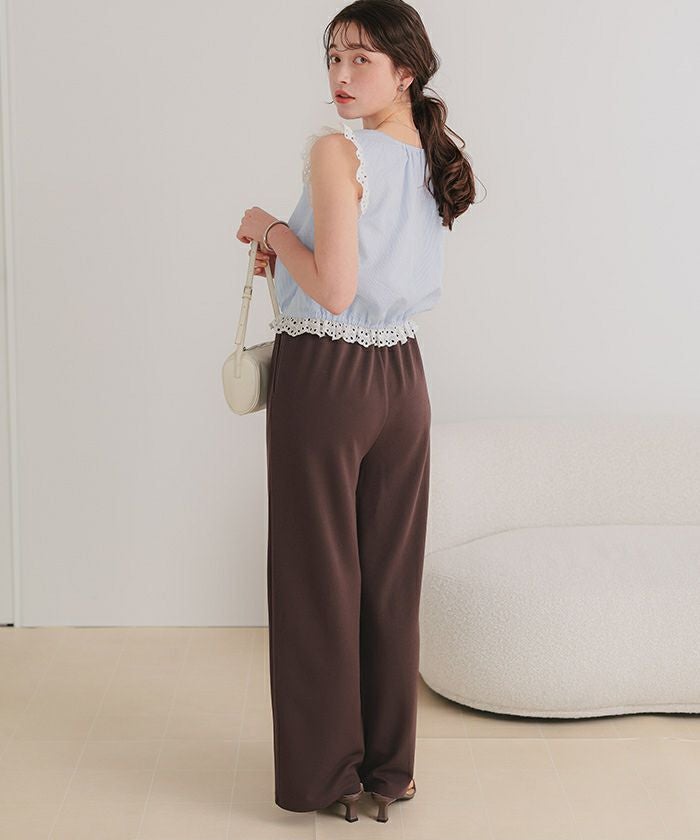 リラックスセンターシームストレートパンツ | titivate