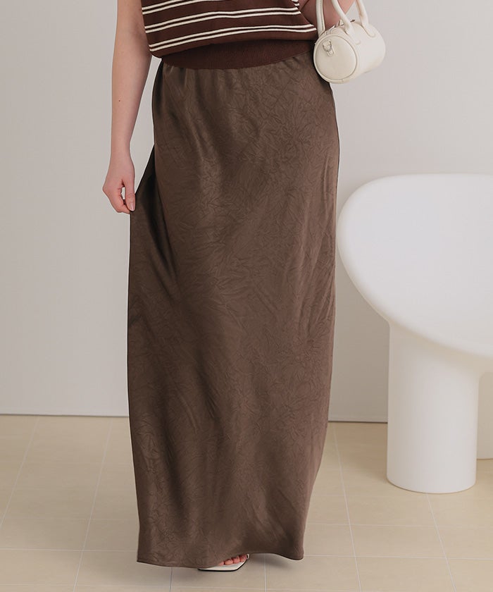 美シルエットサテンスカート | titivate