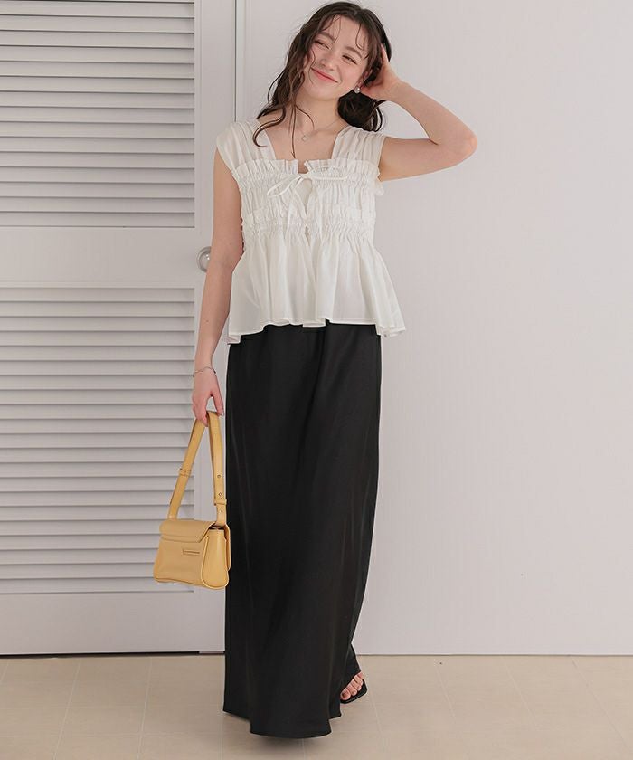 Bibiy MIMISATINSKIRT ミミサテンスカート BIBIY. MADE | MIMI SATIN SKIRT WHITE｜Bibiy.
