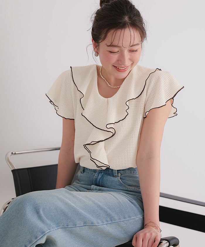 専用です MITE フリルトップス 新品 マルチwayフリルカットソートップス【メール便可／100】 | titivate