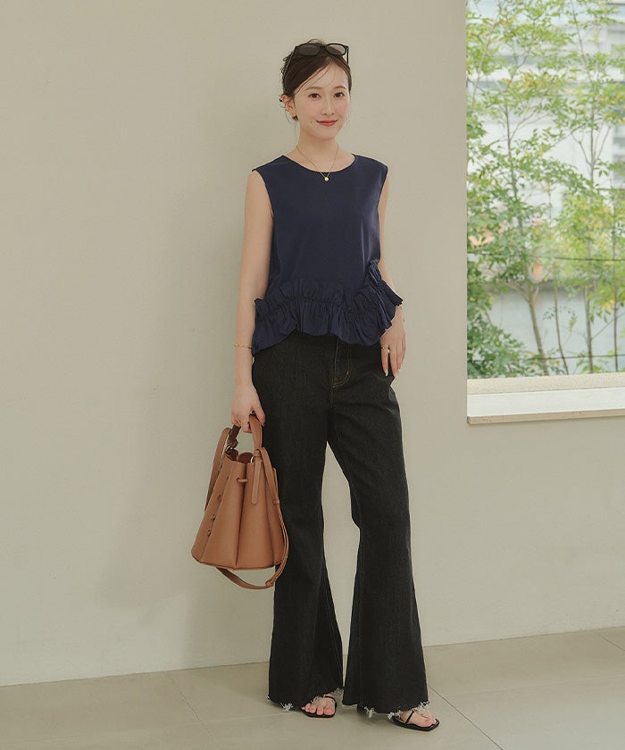 nanami　トップス、ズボン、まとめ売り ホイップフリルヘムトップス【メール便可／100】 | titivate