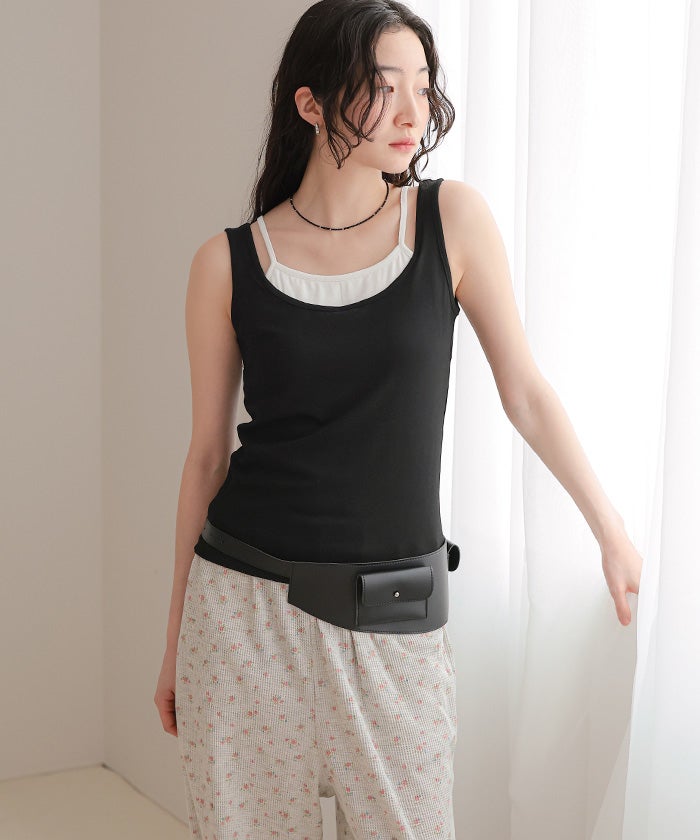 レイヤードライクタンクトップ【miette ミエット】【メール便可／100