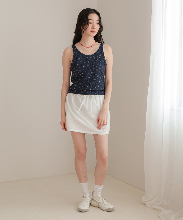 花柄ワッフルキャミセットアップ【miette ミエット】 | titivate