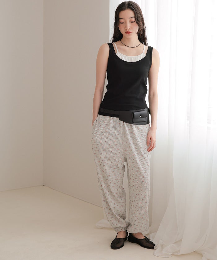 花柄ワッフルキャミセットアップ【miette ミエット】 | titivate