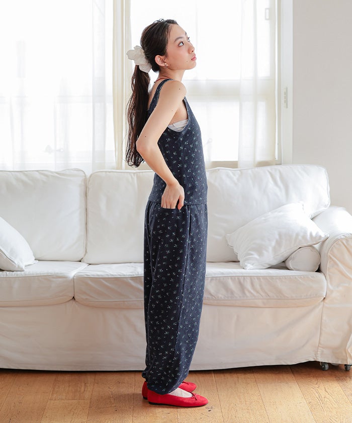 花柄ワッフルキャミセットアップ【miette ミエット】 | titivate