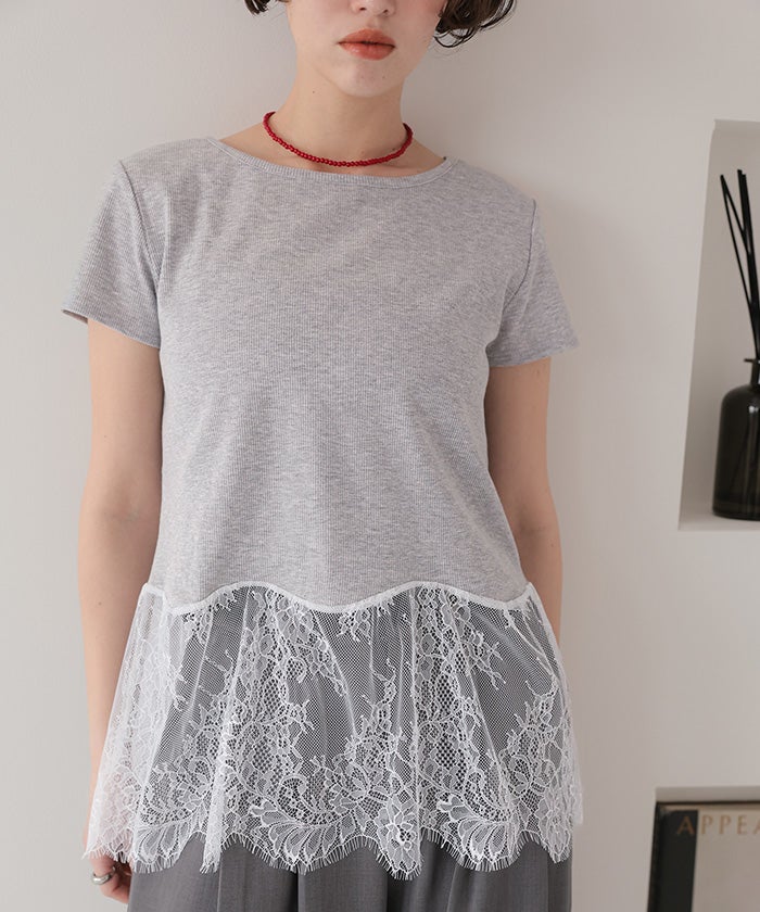 レースドッキングTシャツ【メール便可／100】 | titivate