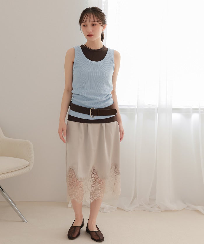 レイヤードタンクトップ2枚セット【miette ミエット】【メール便可