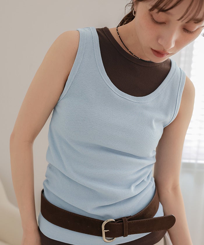 レイヤードタンクトップ2枚セット【miette ミエット】【メール便可