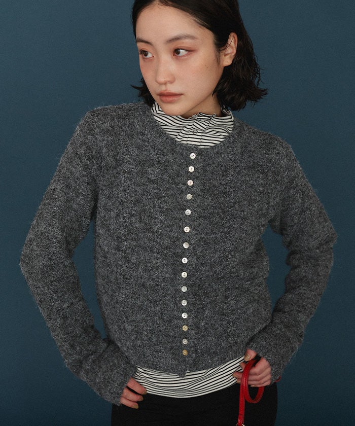 MIO商品 メニーボタンシャギーニットカーディガン【miette ミエット】 | titivate