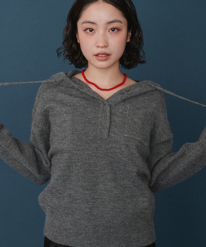 フードニットプルオーバー【miette ミエット】 | titivate