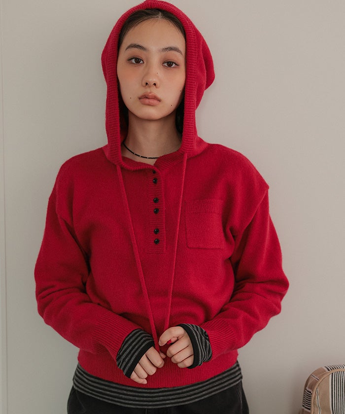 Miette. ページ フードニットプルオーバー【miette ミエット】 | titivate