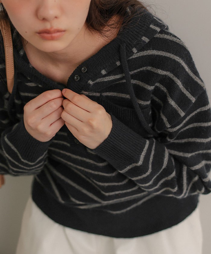フードニットプルオーバー【miette ミエット】 | titivate