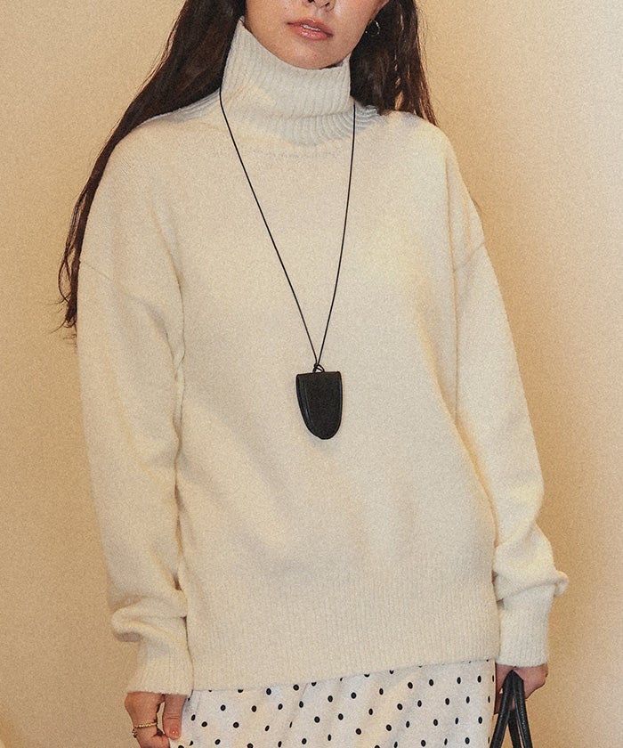 美品　Heve ヘイヴ　 ハイネックニットベスト　アイボリー 美品 Heve ヘイヴ ハイネックニットベスト アイボリー Heve ヘイヴ