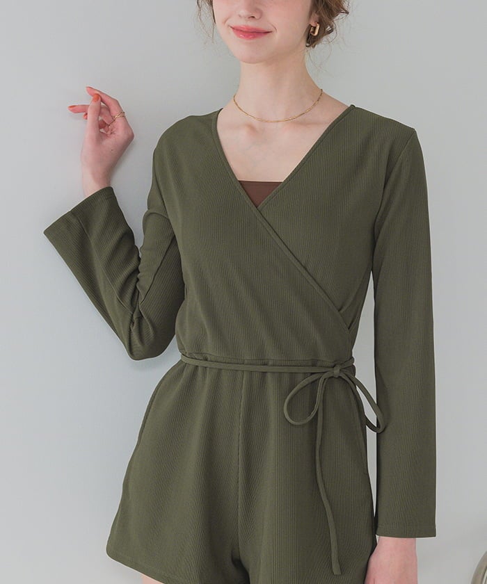【新品未使用】カシュクールオールインワン/ラッシュガード/ブラック/Lサイズ SEA DRESS（シードレス） ラッシュガード カシュクールオールインワン