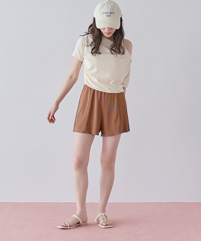 ハイウエストシンプルショートパンツ/水着【SEADRESS シードレス