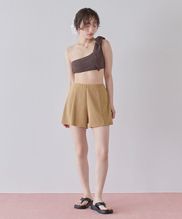 ハイウエストシンプルショートパンツ/水着【SEADRESS シードレス