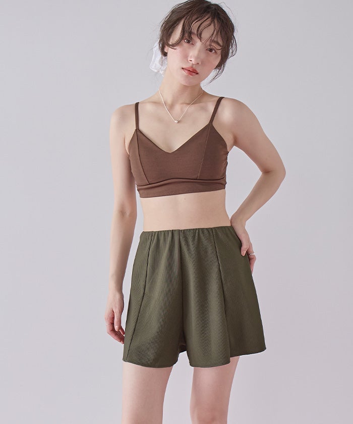 ハイウエストシンプルショートパンツ/水着【SEADRESS シードレス
