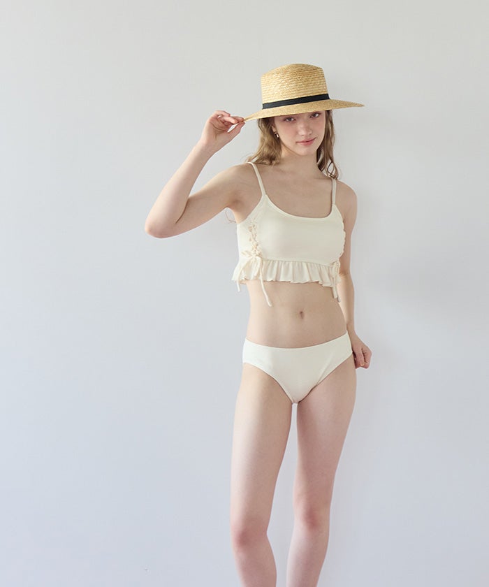 ワッフル素材レースアップビキニ/水着セット【SEADRESS シードレス